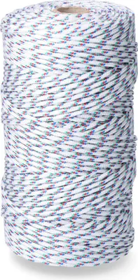 Immagine prodotto di Cordone intrecciato in polipropilene (200 metri di lunghezza e spessore di Ø5 mm) tricolore