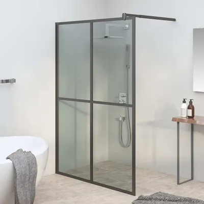 Produktbild von Möbel Duschwand für Walk-in Dusche 140x195 cm Dunkles Sicherheitsglas - Duschabtrennungen 151888