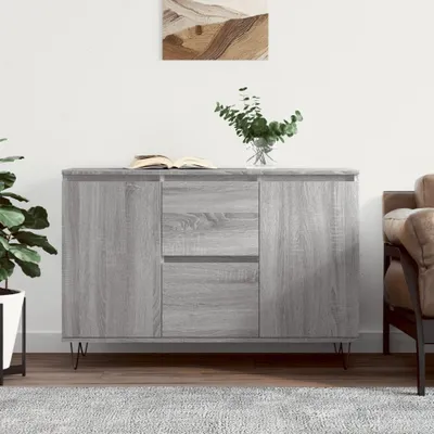 Produktbild von [Home] Sideboard Grau Sonoma 104x35x70 cm Holzwerkstoff , Neue Mode 2024 im häuslichen Leben