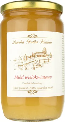 Produktbild von Süßer Genuss pur: 1kg Sweet Land Apiary's Premium Blütenhonigg