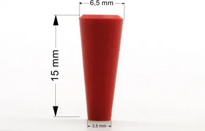 Produktbild von Gummistopfen Rot 6.5/3.5mm