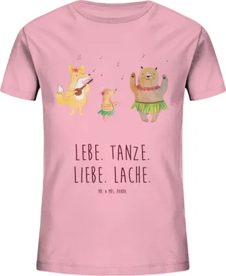 Produktbild von Mr. & Mrs. Panda Kleinkinder T-Shirt Waldtiere Aloha 5-6 Jahre (110/116) - Baumwolle Pink - Geschenk, Wald, Tanzen, Lachen, Bär, Kindershirt, Jungen, Musik, Kinder, Igel