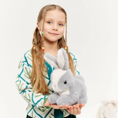 Produktbild von Orange Toys Kuscheltier Hase grau Plüsch 20cm weiches Spielzeug