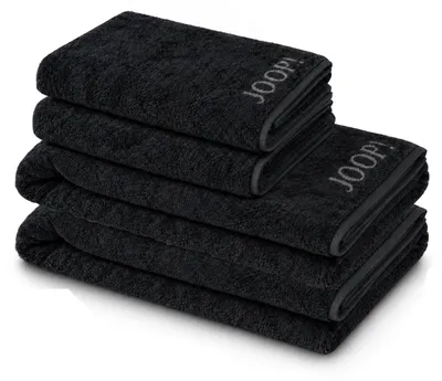 Produktbild von JOOP! Handtuch Duschtuch Set 4-teilig 1600-90 Classic schwarz anthra.