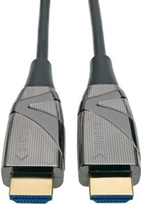 Produktbild von Eaton Tripp Lite Series 4K HDMI Fiber Active Optical Cable (AOC) - 4K 60 Hz, HDR, 4:4:4 (M/M), 20 m (65 ft.) - HDMI-Kabel - HDMI männlich zu HDMI männlich - 20 m - Glasfaser - Schwarz - aktiv