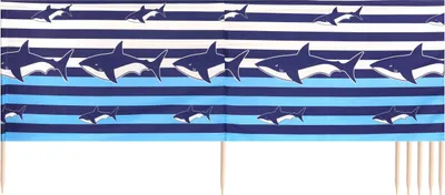Produktbild von Ladeheid Strand Windschutz Sichtschutz LAEX001 (Streifen/Haie, 4 m)