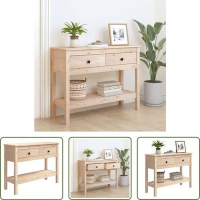Produktbild von The Living Store Konsolentisch 100x35x75 cm Massivholz Kiefer