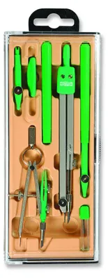 Produktbild von Grundschulzirkel- Set 7-teilig /  Zikel  mit Kniegelenk im Kunststoffkasten