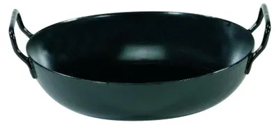 Servierpfanne 24 cm Emaille Schwarz 1,8 L Antihaft