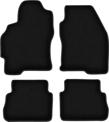 Image de Tapis de sol velours sur-mesure pour Ford Mondeo MK1 (1992-1996, break, berline, liftback, hatchback) noir, jeu 4 pièces, fixations