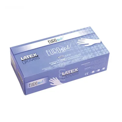 Obrázek produktu pro Eurostil bílé latexové rukavice malé balení 1ks