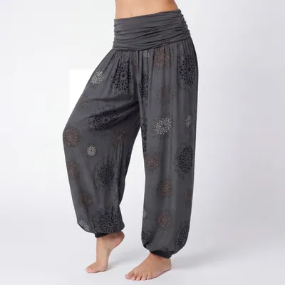 Produktbild von Haremshose Damen weite Hose mit Gummizug Sommerhose Gr. 36 bis 48 Schlupfhose