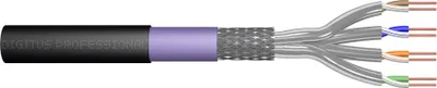 Zdjęcie produktu dla Kabel sieciowy Cat 7 do użytku zewnętrznego, 100 metrów, S-FTP, bezhalogenowy (LSZH), 1200 MHz, kompatybilny z PoE+, czarny