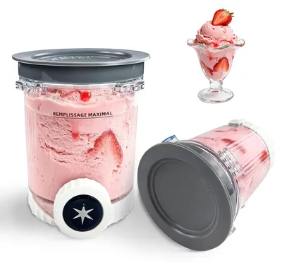2 Eisbehälter 480 ml für Ninja Creami Swirl NC700/NC701EU
