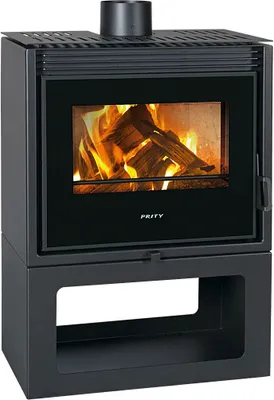 Produktbild von Kaminofen Holzofen Prity PM-TV mit großer Sichtscheibe 13kW Holzheizung