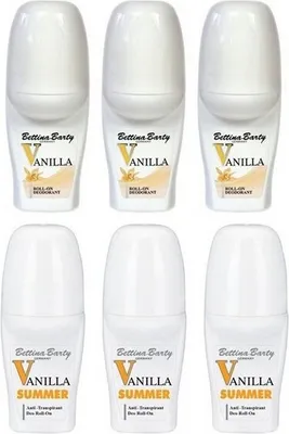 Produktbild von Bettina Barty Summer Vanilla Deo Roll-On 3 x 50 ml + Vanilla Deo Roll-On 3 x 50 ml