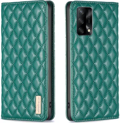 Produktbild von OPPO A74 4G Hülle, Elegant Bookstyle Flip Leder Kartenfächer Schutzhülle mit Ständer für OPPO A74 4G F19 4G Grün