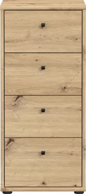 Image de Kommode >TEMPRA2< 4 Schubladen, in Artisan Eiche - 38,6x85,5x34,8cm (BxHxT)