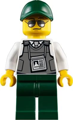 A LEGO minifigure of a security guard.