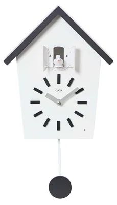 Produktbild von Cuco Clock Kuckucksuhr BAUERNHAUS 28,3 × 22,8 × 10,4cm, Pendeluhr Wanduhr, Moderne Schwarzwalduhr, Pendeluhr mit Nachtruhefunktion, Vogelgezwitscher, Vogelstimme