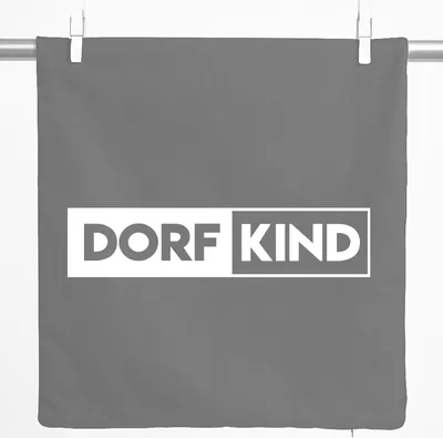 Produktbild von Huuraa Kissenbezug Dorfkind Modern 40x40cm Steel Grey Baumwolle Dekokissenbezug Geschenkidee