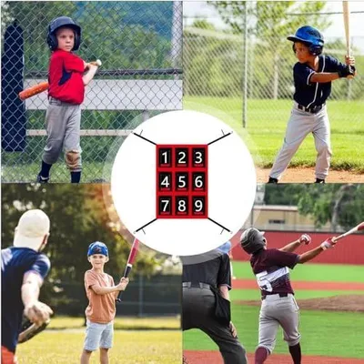 Productafbeelding van Wurfnet met strikezone, waterdicht softball-doel en een terugkaatsnet als trainingsdoel voor baseball- en softballworpen, geschikt voor gebruik in de tuin, binnen en buiten