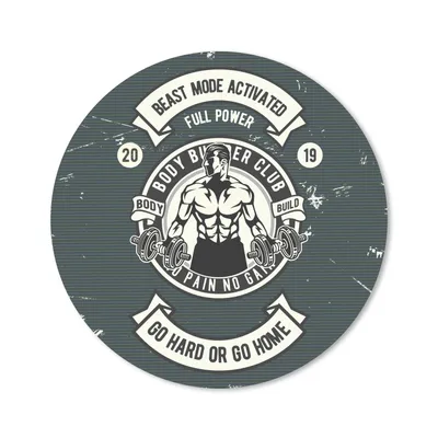 Produktbild von MuchoWow® Mauspad Mousepad Mancave - Gewichte - Vintage - Grau 40x40 cm - Mousepads - Maus Mat - Pad - Mausunterlage - Schreibtisch Accessoires