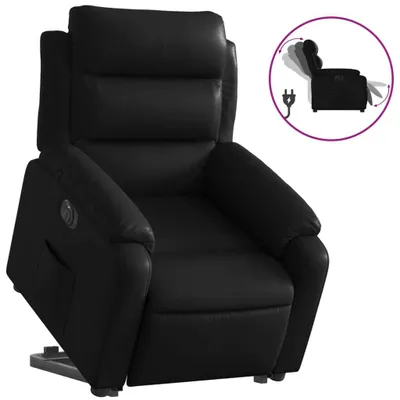 Produktbild von vidaXL Relaxsessel mit Aufstehhilfe Elektrisch Schwarz Kunstleder