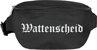 Produktbild von Wattenscheid Bauchtasche - Altdeutsch bedruckt - Gürteltasche Hipbag Schwarz