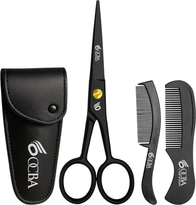 Produktbild von Bartschere aus rostfreiem Stahl, Ohr- und Nasenhaarschere, sicher, für Augenbrauen, 1 Stück