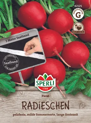Produktbild von SPERLI Radies Saatband Parat Raphanus sativus 5 lfd. Meter