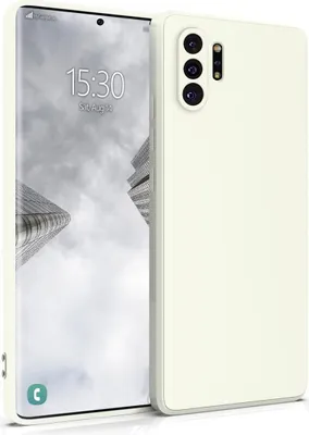 Produktbild von Hülle für Samsung Galaxy Note 10 Plus - Handyhülle mit Kameraschutz Cover aus Silikon in Weiß