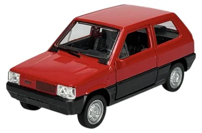 Modellauto Fiat Panda Rot 1:34-1:39 Die-Cast Metall 11 cm