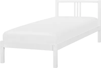 Obrázok produktu pre BELIANI Posteľ biela z borovicového dreva 90 x 200 cm rám postele s lamelovým roštom moderná