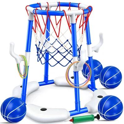 Produktbild von Omgoods - HaoVrisn Schwimmbad-Basketball-Set - 2-in-1 Wasser-Spielzeug