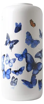 Productafbeelding van Heinen Delfts Blauw – Cilindervas met vlinders