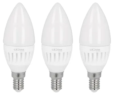 Produktbild von LED line PRIME LED Kerzenlampe C37 E14 5W 700lm 230V 3 Stück