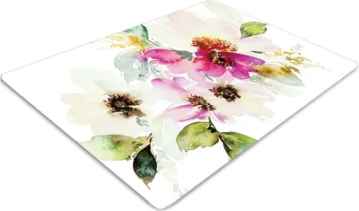 Produktbild von Stuhlunterlage Bürostuhlunterlage 120 cm x 90 cm Bodenmatte Bürostuhlunterlage - Blumenstrauß