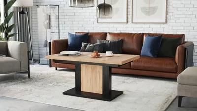 Produktbild von Design Couchtisch Tisch Orion stufenlos höhenverstellbar ausziehbar 120 bis 180cm Esstisch