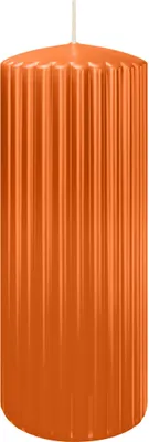 Produktbild von Rillen Kerzen Aprikose 200 x Ø 80 mm, 4 Stück