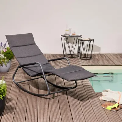 Produktbild von Siena Garden Relax Liegestuhl in Schwarz