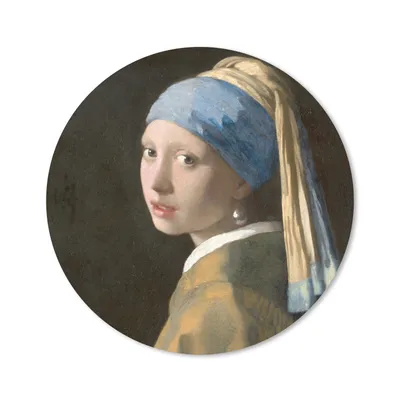 Produktbild von MuchoWow® Mauspad Mousepad Das Mädchen mit dem Perlenohrring - Gemälde von Johannes Vermeer 30x30 cm - Mousepads - Maus Mat - Pad - Mausunterlage - Tischunterlage - Schreibtischmatten