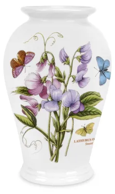 Canton Vase 20 cm, Keramik, mehrfarbig, Blumenmuster, ofenfest