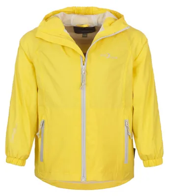 Produktbild von Blue Wave Kinder Funktionsjacke Finn - Winddichte und atmungsaktive Outdoor-Jacke in Neongelb Größe 104