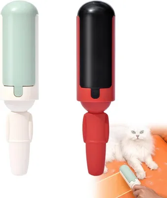 Produktbild von 2 Stück Fusselrolle Tierhaare: Wiederverwendbare Tierhaarentferner Fusselrolle für Katzenhaare und Hundehaare, Fusselbürste Fusselrollen für Tierhaare, geeignet für Fusselbürste Tierhaare auf Sofa