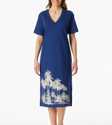 Image de Schiesser robe de nuit interlock blue femmes