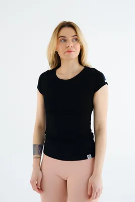 Immagine prodotto di Camicia da donna nera a maniche corte nanosilver®, taglia: XL