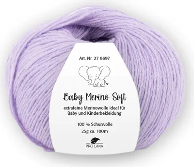 Produktbild von Pro Lana Baby Merino Soft 25g extrafeine Wolle Babywolle 100% Schurwolle 100 m NS 2,5-3,5mm 41 flieder