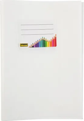 Produktbild von 10 Heftumschläge / Hefthüllen DIN A5 / Baststruktur / Farbe: weiß