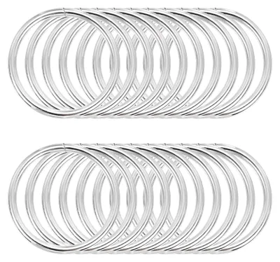 Produktbild von 60 Metallringe zum Basteln, 3,1 cm, für Blumenkränze, Makramee und Traumfänger